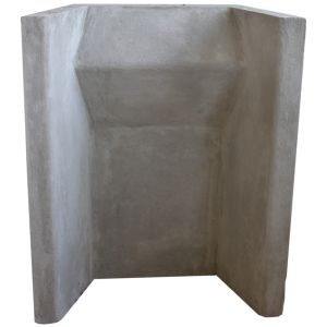 Varmebestandig pejsebagplade i beton