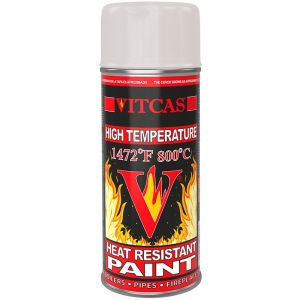 Varmebestandig spraymaling - creme/beige 800 °C