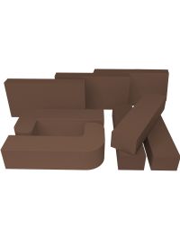 VITCAS ildfaste sten - brune