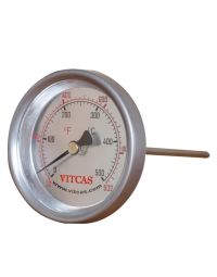 Pizzaovnstermometer med føler 0–500 °C